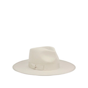 Olive & Pique Emerson‎ Ivory White 100% Wool Felt Rancher Western Style Hat